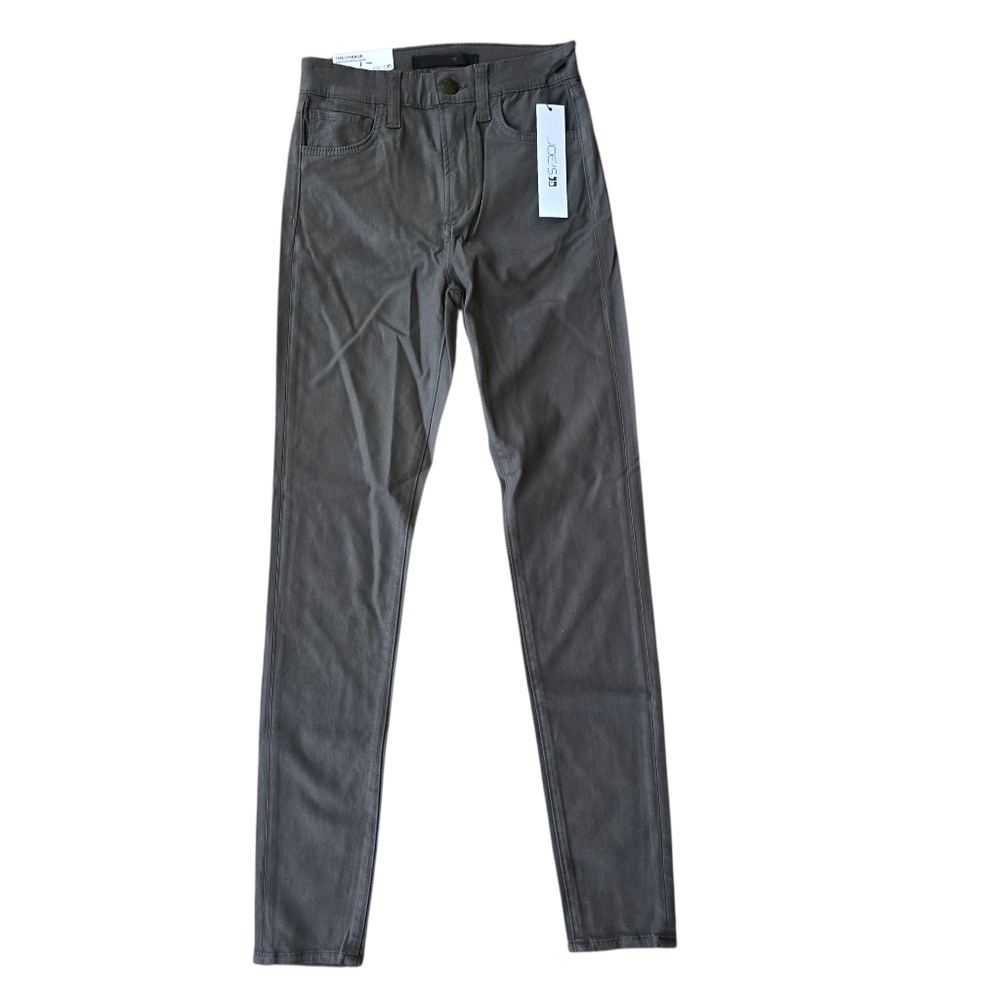 Joe's Jeans Smoke Gray Denim Coated High Rise Skinny Ankle Size 23 NWT